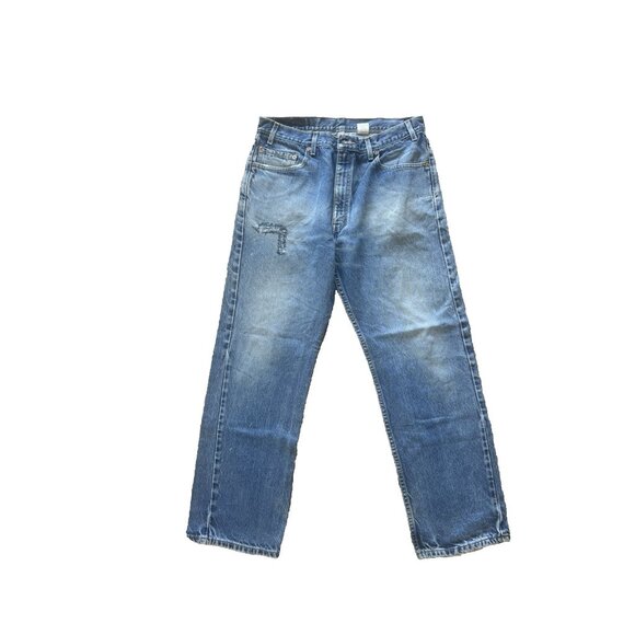 Vintage Levis 505 Jeans Mens 36x30 Regular Fit Straight Leg Distressed 90s Denim - Picture 1 of 6